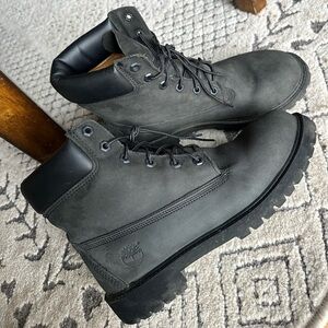 Timberland Junior Charcoal Lace-Up Boots